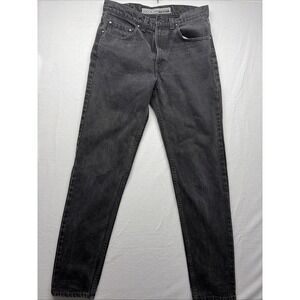 Vtg 1980s Levis Silver Tab 512 black Mens jeans 33x32 Faded USA Made Red Batwing